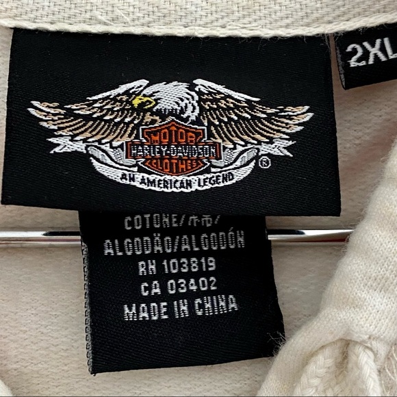 Harley-Davidson Zip Front Hooded Sweatshirt Jacket Size Large - Picture 6 of 10